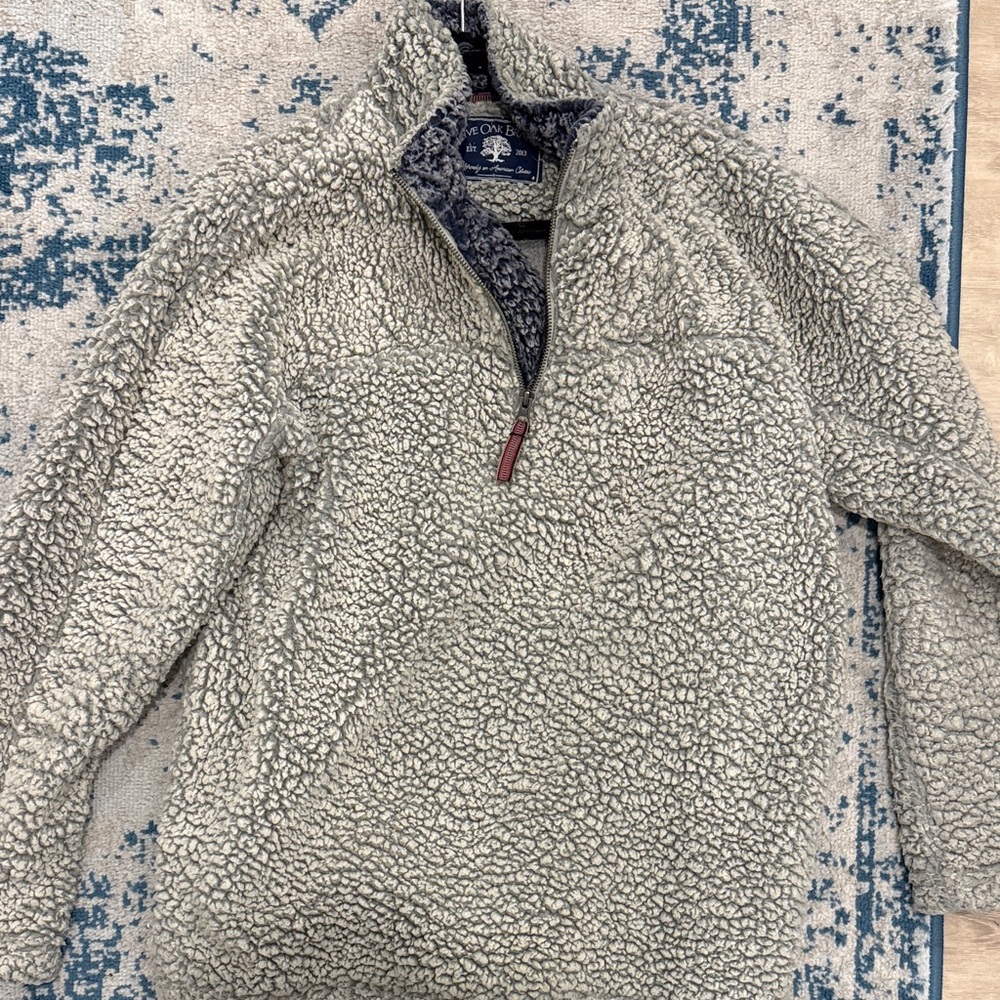 Cozy Sherpa Zip-Up Sweater - Gray